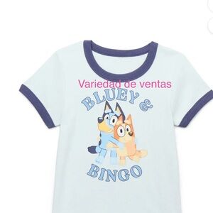 Bluey & Bingo Kids T-Shirt - Light Blue